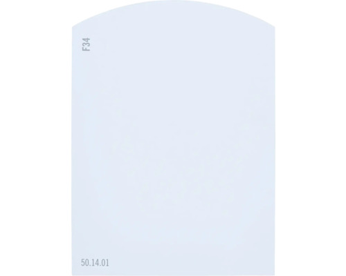 Farbmusterkarte F34 Off-White Farbwelt blau 9,5x7 cm