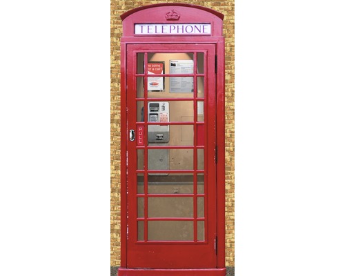Türtapete Telephone Box 90 x 200 cm