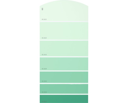 Farbmusterkarte G02 Farbwelt grün 21x10 cm