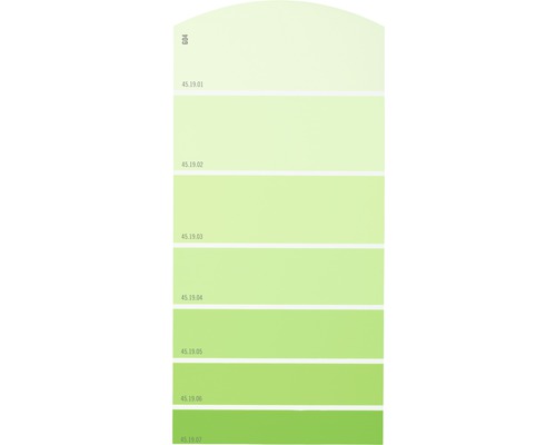 Farbmusterkarte G04 Farbwelt grün 21x10 cm