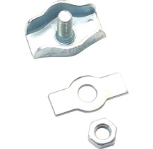 Drahtseilklemme aus Stahl mit Schraube, Platte und Mutter