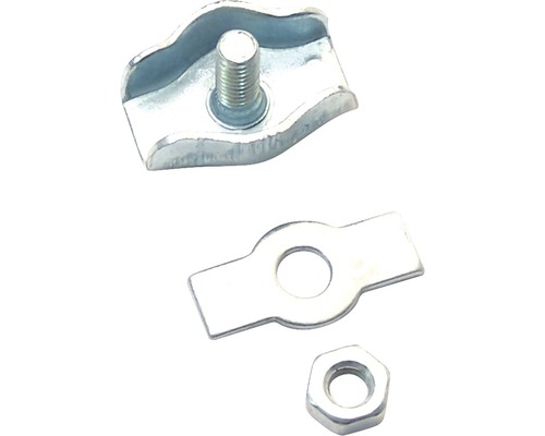 Drahtseilklemme mit Schraube, Lasche und Mutter