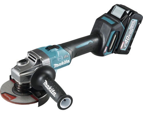 Akku-Winkelschleifer Makita XGT® GA005GM201 40V, inkl. 2 Akkus Makita Akku-Winkelschleifer mit Akku