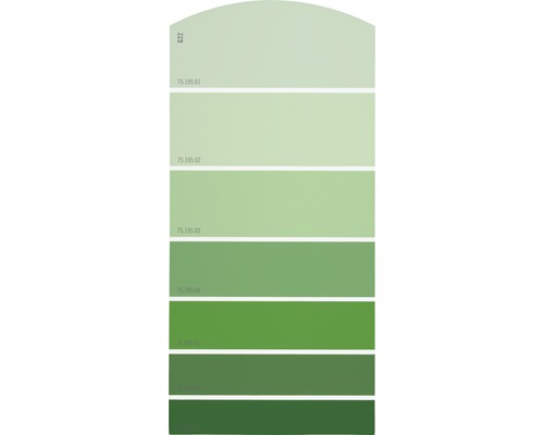 Farbmusterkarte G22 Farbwelt grün 21x10 cm