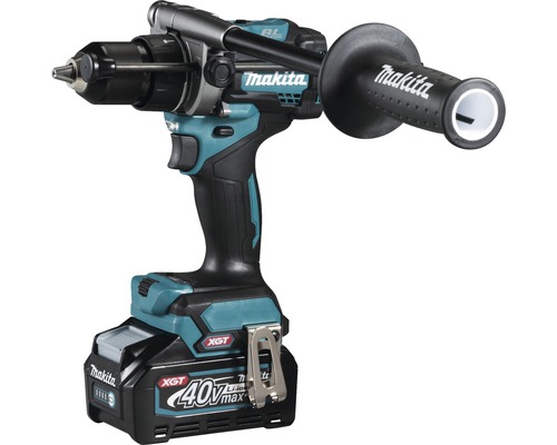 Akku-Schlagbohrschrauber Makita XGT® HP001GM201 40V, inkl. 2 Akkus Makita Akku-Bohrhammer mit Zusatzhandgriff