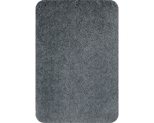 Graue Badematte mit Flor