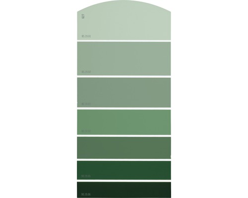 Farbmusterkarte G27 Farbwelt grün 21x10 cm