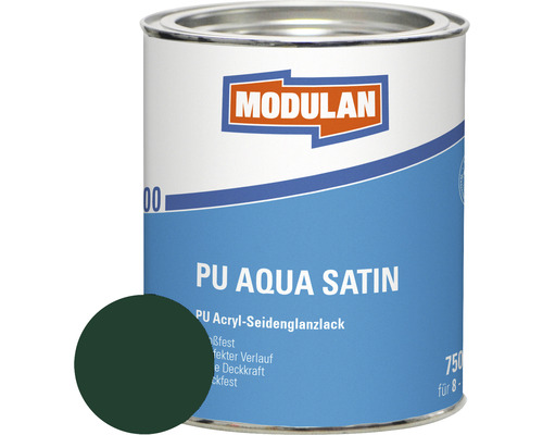 MODULAN 6200 PU Lack Aqua Satin RAL 6005 moosgrün 750 ml MODULAN 6200 PU Lack Aqua Satin RAL 6005 moosgrün 750 ml