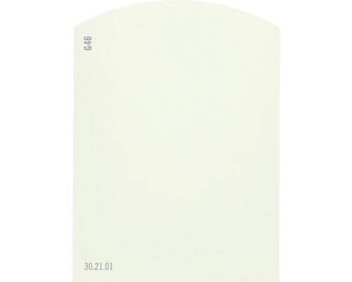 Farbmusterkarte G46 Off-White Farbwelt grün 9,5x7 cm