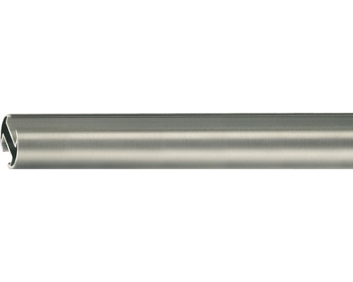 Vorhangstange mit Innenlauf II Rivoli edelstahl-optik 160 cm Ø 20 mm Aluminiumprofil