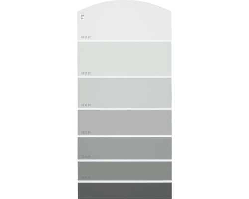 Farbmusterkarte H13 Farbwelt grau 21x10 cm