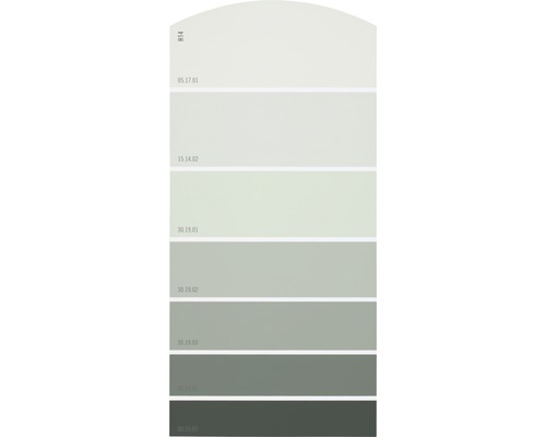 Farbmusterkarte H14 Farbwelt grau 21x10 cm