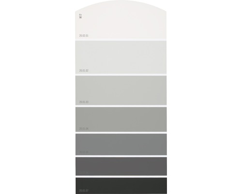 Farbmusterkarte H17 Farbwelt grau 21x10 cm