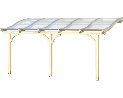 Holzcarport mit transparentem Dach