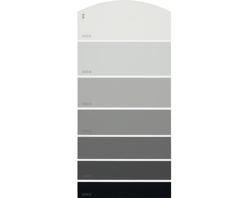 Farbmusterkarte H18 Farbwelt grau 21x10 cm