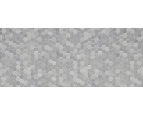 Keramik Dekorfliese Luik Esagona Cold 25x60 cm weiß grau matt Sechseckige Wandfliese