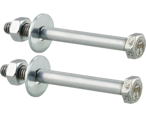 Befestigungsset für Pfostenträger M10 x 110 mm 2 Stk. Zwei Schrauben mit Muttern und Unterlegscheiben
