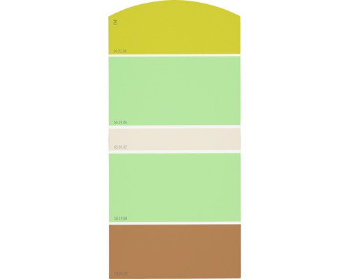 Farbmusterkarte J14 Farben für Körper, Geist & Seele - anregend & aufbauend 21x10 cm Farbfächer mit verschiedenen Farbtönen