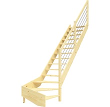 Holztreppe mit Geländer
