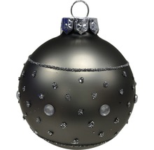 Dekorativer Christbaumschmuck mit Glitzer und Schmucksteinen