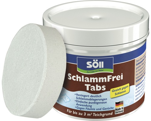 Söll SchlammFrei Tabs zur Reduzierung von Schlammablagerungen in Teichen