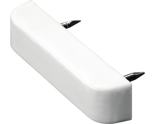 Regalbodenträger mit 2 Nägeln 40x10x15 mm weiß 50 Stück Polsternagel mit Kunststoffkopf und Stahlstift