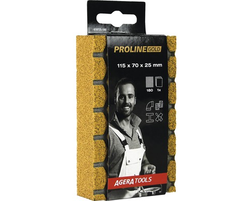 PROLINE GOLD Schleifpad 115 x 70 x 25 Millimeter, Körnung 180