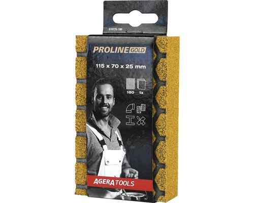 Proline Gold Schleifschwamm, Körnung 180, Abmessungen 115x70x25 Millimeter