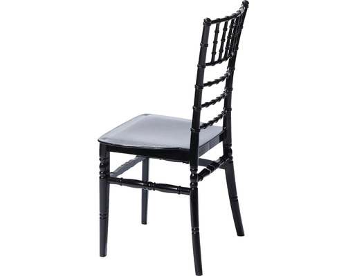 Schwarzer Chiavari Stuhl aus Kunststoff