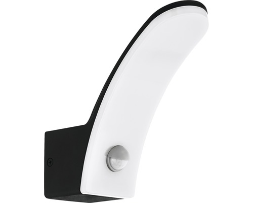 LED Außenwandleuchte Fiumicino 11W 1600 lm 3000 K warmweiß IP44 mit Sensor schwarz Wandleuchte mit Bewegungsmelder für den Außenbereich