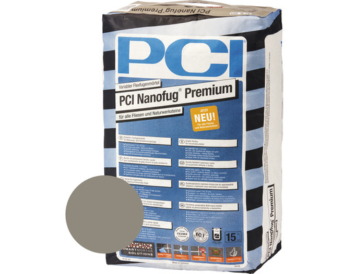 PCI Nanofug® Premium Variabler Flexfugenmörtel für alle Fliesen und Natursteine zementgrau 15 kg PCI Nanofug Premium Flexfugenmörtel Sack