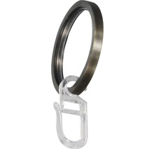 Gardinenring aus Metall mit Kunststoffhaken
