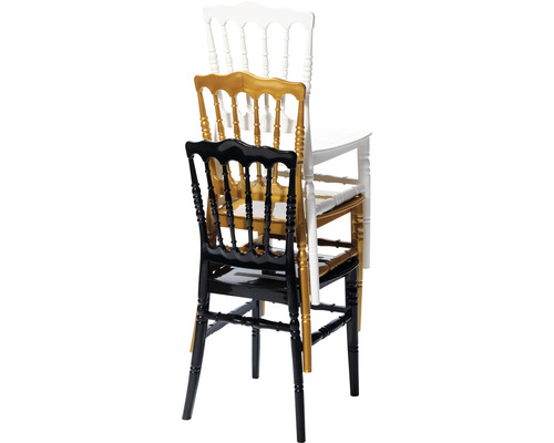 Stapel aus drei Napoleonsstühlen aus Holz