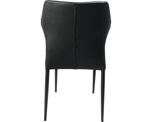 Stuhl mit Bezug und vier Beinen, Ansicht von hinten