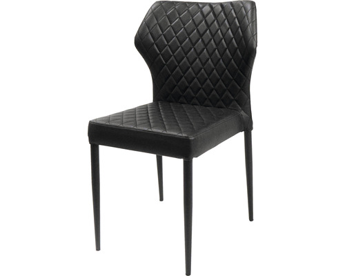 Gepolsterter Stuhl mit Rautenmuster