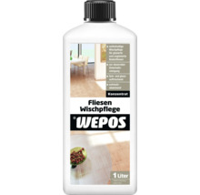 WEPOS Fliesen Wischpflege 1 Liter Flasche für glasierte und unglasierte Bodenfliesen