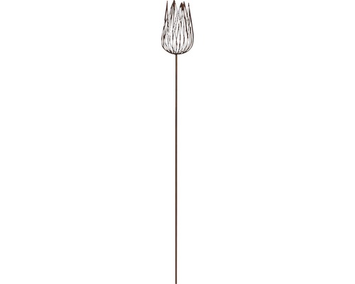 Gartenstecker Tulpe Metall H 118 cm schwarz