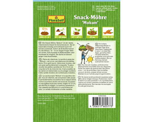 Snackmöhre ''Mokum'' Saatgutpackung