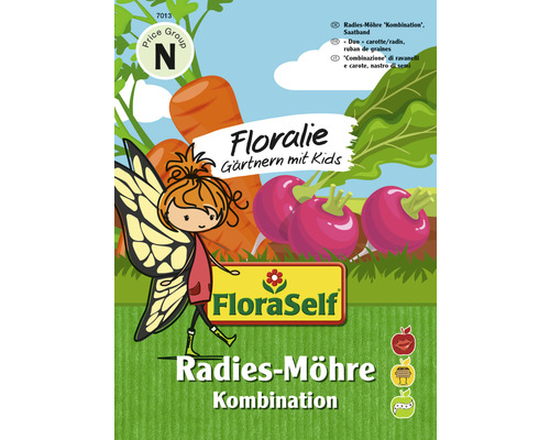 Gemüsesamen FloraSelf Floralie-Gärtnern mit Kids Karotte & Radieschen Saatband