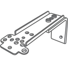 SOLUNA Wandträger aus Metall 8-11 cm alufarben verzinkt