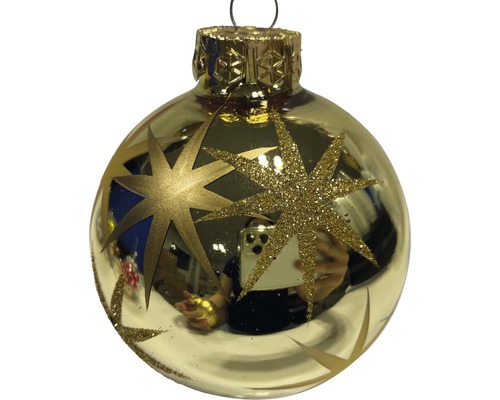 Christbaumkugel Lafiora Glas Ø 8 cm gold