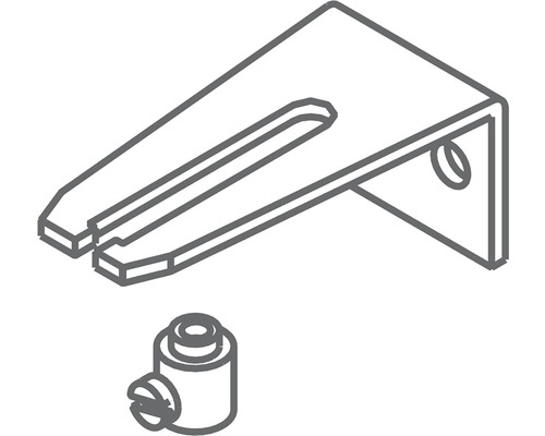 Halterung mit Schraube zur Befestigung