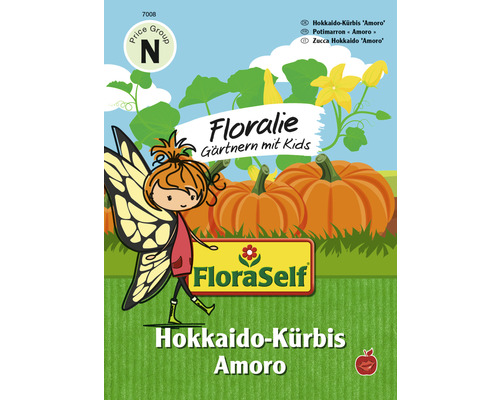 Gemüsesamen FloraSelf Floralie-Gärtnern mit Kids Kürbis 'Amoro'
