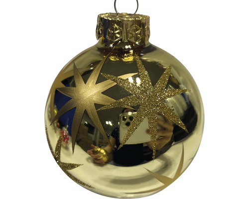 Christbaumkugel Lafiora Glas Ø 6 cm gold