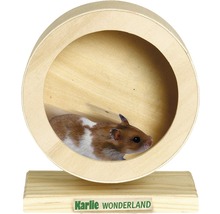 Hamsterrad aus Holz mit Hamster