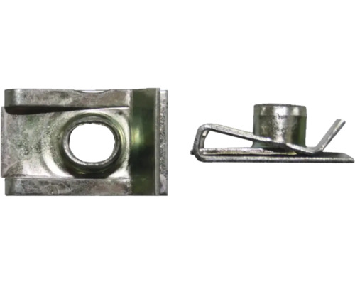 Blechmutter in zwei Ansichten