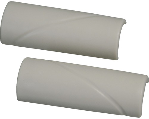 Zwei Abflussrohrverkleidungen aus Kunststoff