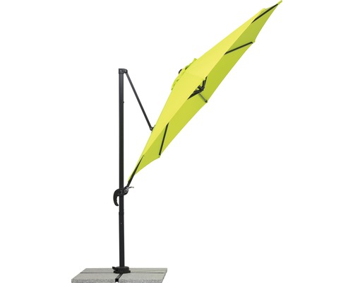 Freiarm-Sonnenschirm mit Metallständer und Stoffschirm