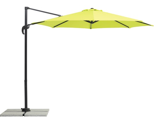 Freiarm-Sonnenschirm mit Steinfuß