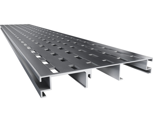 Drainage- und Belüftungsprofil 26x150x3000 mm Metallrost mit rechteckigen Ausschnitten